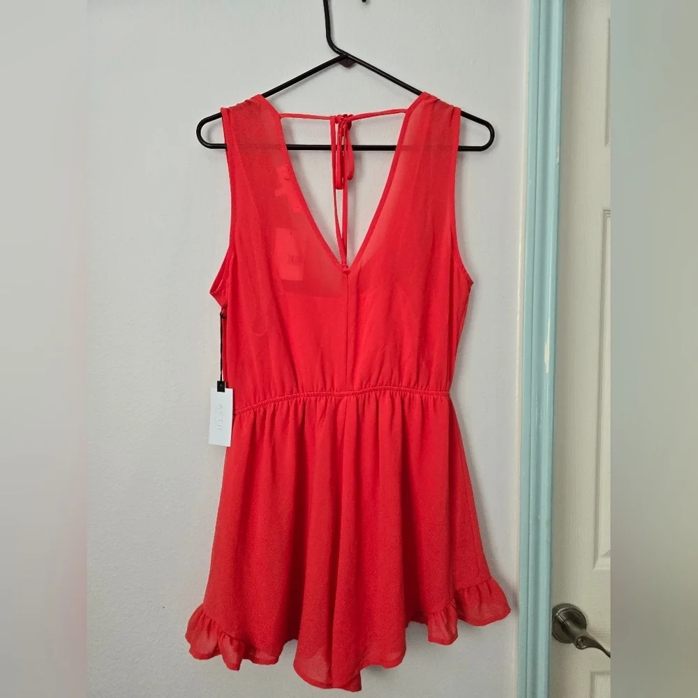 ASTR The Label Women's Orange Playsuit-romper - Picture 2 of 8